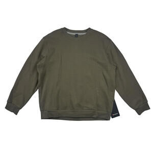 Lululemon Steady State Crew Cotton Fleece Sweatshirt Brown Size S